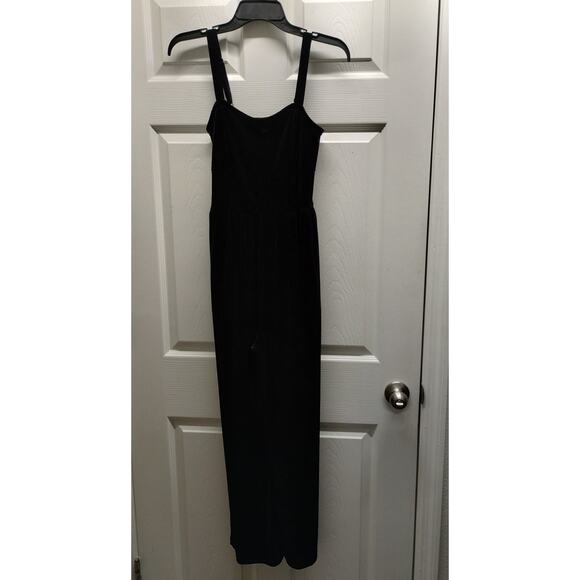 Old Navy Women's Size Small Black Crushed Velvet Velour One-Piece Jumpsuit - Picture 1 of 7